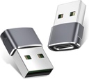 Paquete de 2 adaptadores USB a USB C, para cargador